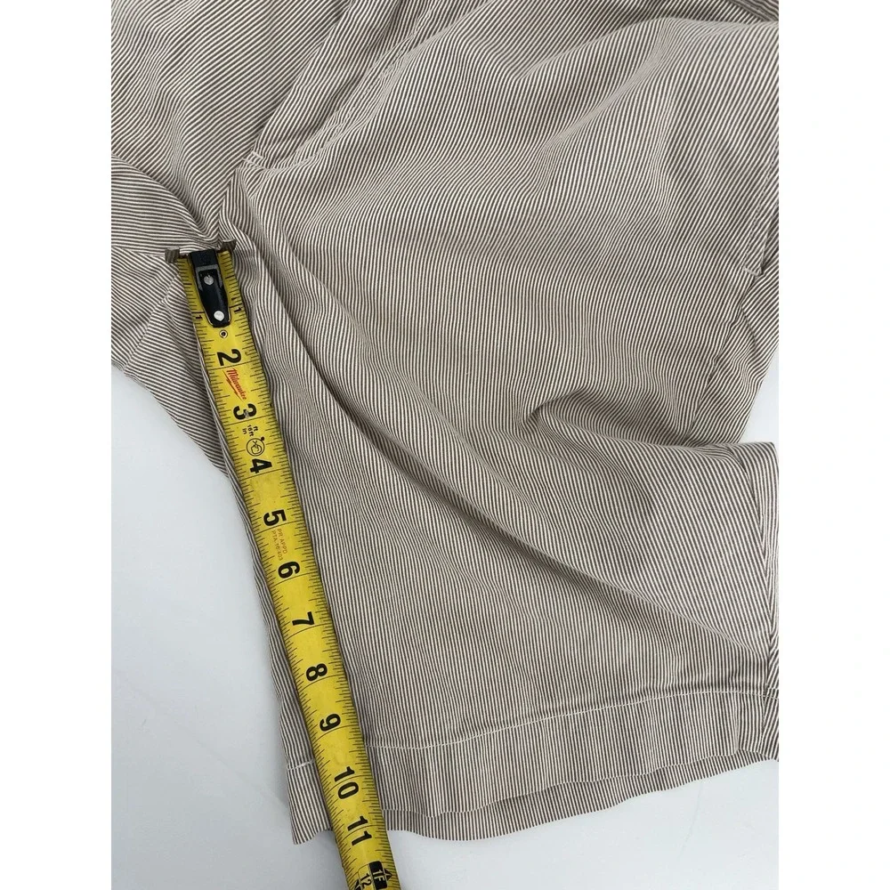 Polo Ralph Lauren Shorts Mens 33 Tan White Micro Stripe Seersucker 11